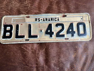 Brazil 🇧🇷 Brazilian ￼vintage License Plate Rare ARARICA. 5700 Pop. South Amer • $23.75