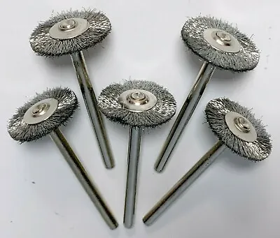 5 Piece Lot Of New #428 Dremel 3/4  Carbon Steel Wire Brushes 1/8  Shank Brush • $11.99