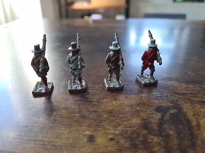 English Civil War - Riflemen - Lead - 28MM - X4 - ECW22 - Part Painted - 1988 • £4.99