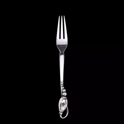 Georg Jensen. Silver Game Fork 3-tines 323 - Blossom / Magnolia. • $855