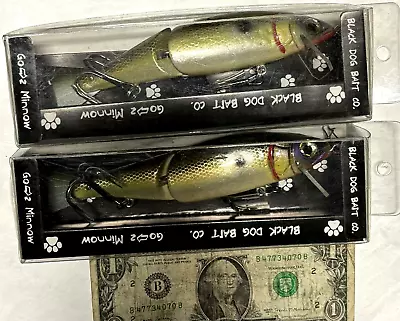 2 Ct. BLACK DOG BAIT CO Bass Pike Snook Tarpon Swimbaits Lures Muskie Baits • $18.50