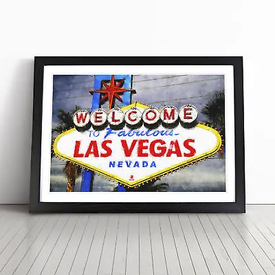 Las Vegas Sign Vol.2 Wall Art Print Framed Canvas Picture Poster Decor • £14.95