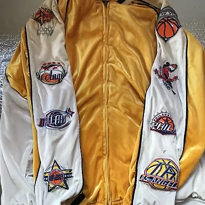 Vtg Veezo Wear NBA Basketball Velor Velvet Jacket Sz XL Retro Hip Hop Streetwear • $35