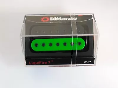 DiMarzio Liquifire 7 String Neck Humbucker Black/Green W/Black Poles DP 707 • $147