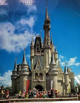 Walt Disney World Cinderella Castle Photo Print# 3502 Magic Kingdom 1982 • £6.75