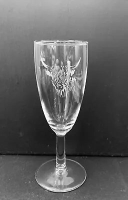 £9.50 • Buy Highland Cow Engraved Prosecco Flute Glass Gift