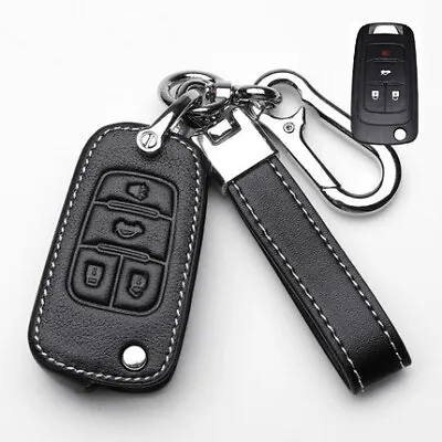 $29.69 • Buy Leather Flip Key Cover Case For Buick Chevrolet Cruze For Holden 4 Button Black