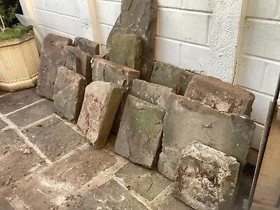 Natural Stone Paving Slabs. Reclaimed Flagstones 45 Antique York Hereford Stone • £480