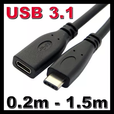 $8.75 • Buy USB 3.1 Type-C Extension Charging Cable Male To Female Cord USB-C Lead Adapter