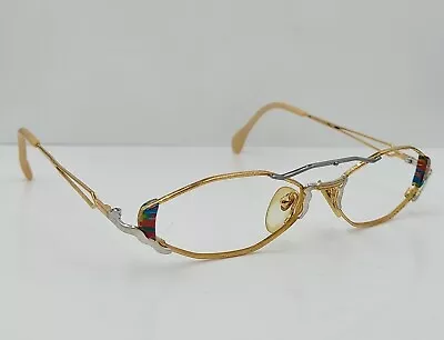 Vintage Zeiss 0610 410 Gold Oval Metal Sunglasses FRAMES ONLY • $70.40