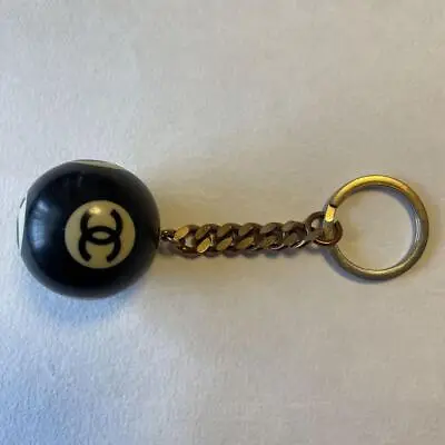 CHANEL Key Ring Vintage Billiared Ballkeychain • $427.81
