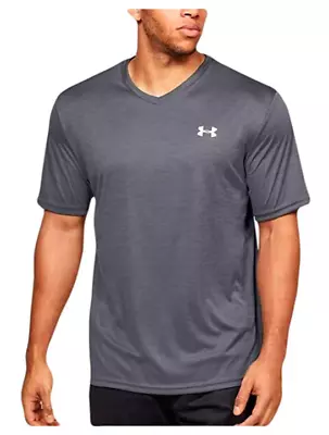 $12.99 • Buy Under Armour Men's Velocity V-neck UA Short Sleeve Silver Grey Size 1327969 002