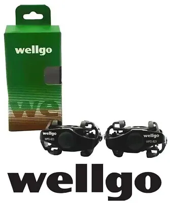 Wellgo WPD-823 Bike Pedals & Cleats Fits Shimano MTB SPD Clipless Systems • $27.90