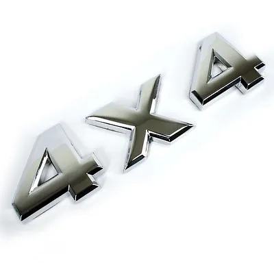 CHROME METAL 4x4 EMBLEM LETTERS OEM REPLACEMENT FOR TRUNK HOOD DOOR • $8.88