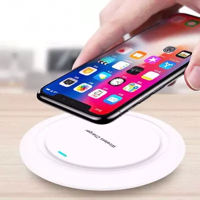 Wireless Fast Charger Super Slim For Samsung Galaxy IPhone Huawei • $18.95