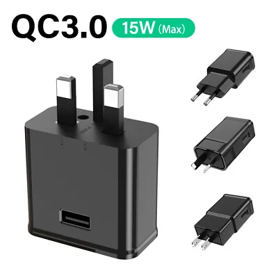 £8.03 • Buy 15W USB Fast Charging Block Travel Wall Charger Power Adapter For Samsung IPhone