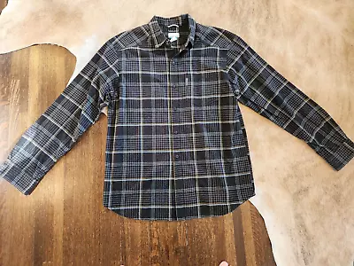 Mens Columbia Omni-wick Black/gray Plaid Flannel Size L • $12