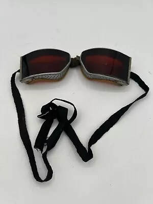 Vintage Esco Safety Welding Glasses - Red Removable Lenses - Steampunk Look • $29.99