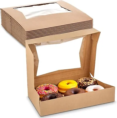 MT Products Donut Boxes - 12  X 8  X 2.5  Brown Bakery Boxes - Pack Of 15 • $16.55