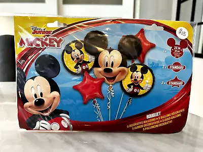 5 Piece Mickey Mouse Forever Balloon Foil Bouquet Party Supplies Brand New • £9.73