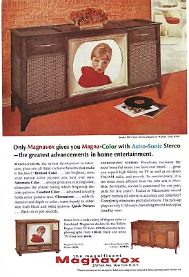 1965 Magnavox Astro-Sonic Vintage Color Print Ad Ephemera • $9.99
