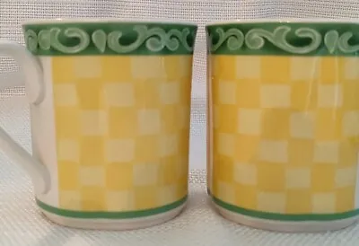 Vtg VILLEROY & BOCH Switch  SUMMERHOUSE   Set Of 2 Coffee Cups EUC • $12.50