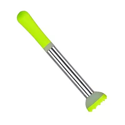 Professional Stainless Steel Cocktail Muddler With Rubber Handle Green 8.5 • $12.40