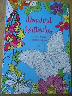 £2.99 • Buy Adult Colouring Book - Beautiful Butterflies - Anti Stress Relaxation - Large A