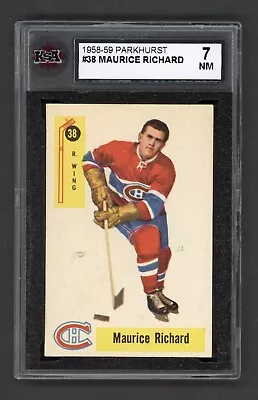 1958-59 Parkhurst #38 Maurice Richard Ksa 7 Near Mint • $363.10