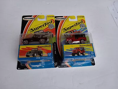 Matchbox Superfast Limited Edition JEEP LOT 53 57 Wrangler 1960 Jeep 2004 • $22.55