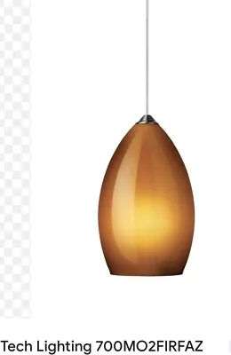 Tech Lighting Firefrost Amber Pendant Track Light Replacement #700MO2FIRFAZ 8” • $65