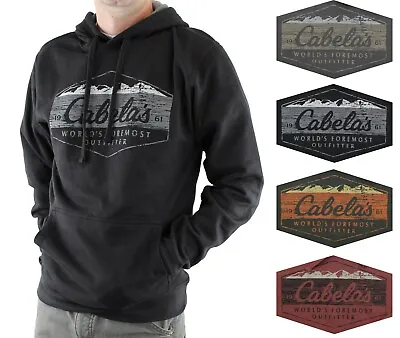 Cabela's Men's Fleece Hoodie Long Sleeve Logo Sweatshirt With Kangaroo Pocket • $23.99