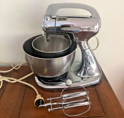 Vintage Hamilton Beach Model H Mixer W Stand Converts To Hand Mixer Bowl Beaters • $105.59