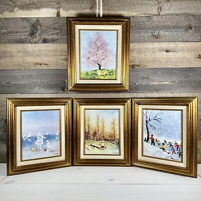 Max Karp “The Four Seasons” Signed Limited Edition Enamel On Porcelain • $1800