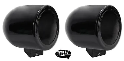 2) Rockville MAC65B 6.5  360° Swivel Black Aluminum Surface Mount Speaker Pods • $144