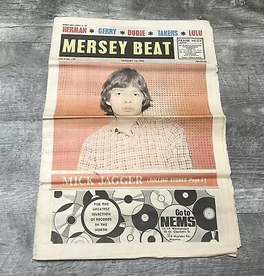 1965 Mersey Beat Mick Jagger Rolling Stones ~ Chuck Berry ~ Liverpool England • $25