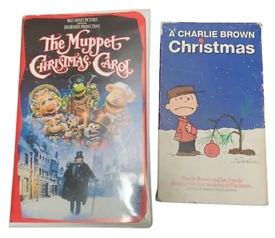 The Muppet Christmas Carol (VHS 1993) Clamshell & Charlie Brown Lot Of 2 • $5.99