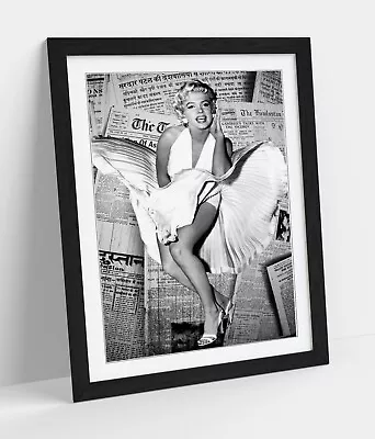 £8.99 • Buy Marilyn Monroe Vintage Newspapers -art Framed Poster Picture Print Artwork