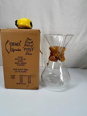 Vintage Pyrex Chemex  The Half Gallon  11  (2-14 Cups) Coffeemaker Tea W Org Box • $99.95