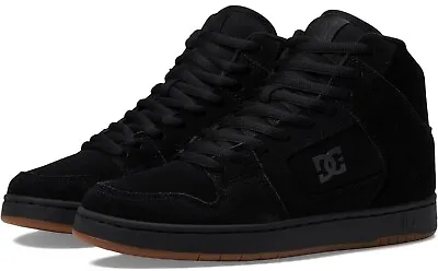 DC Mens Leather SkateManteca 4 Hi Black Black Gum Trainers • £67.99