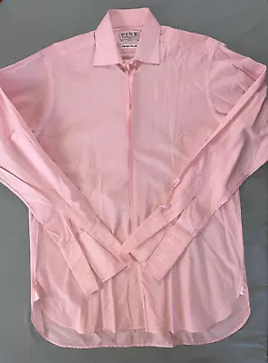 Thomas Pink Superfine Two-Fold Spread Collar French Cuff Dress Shirt. 16-36 EUC • $21.99