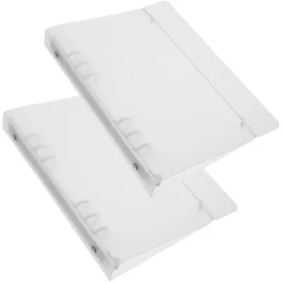  2 Pcs Transparent Loose-leaf Book Clear Folder File Folders Plastic • £11.69