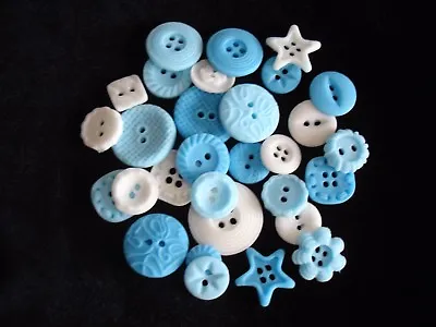 30 Edible Buttons  For Decorating Cake / Cupcakes ( ANY COLOUR MIX ) • £5.30