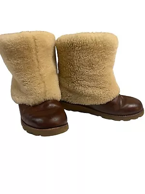 Ugg  Australia Name Patten Style #1001761 Chestnut Sheepskin - Pre-owned Leather • $79.95