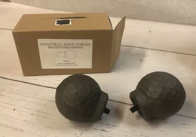 Restoration Hardware Industrial Ball Finials - Set Of 2 For 1-1/4” Rod 3”W X 3”H • $34.99