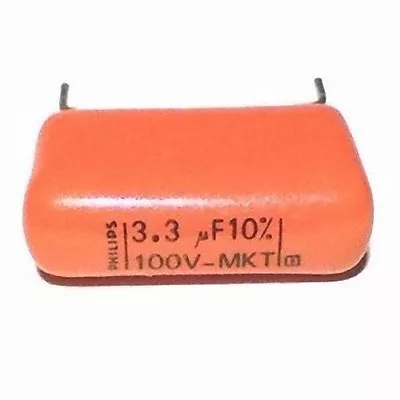 Philips Metal Petp Film Capacitor 3.3uF 100V 368 MKT 2222 368 25335 • $0.74