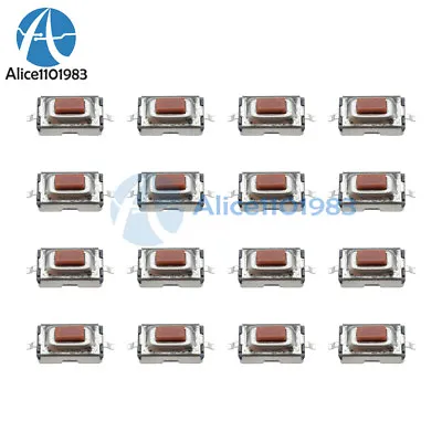 100pcs 3X6X2.5mm Tactile Push Button Switch Tact Switch Micro Switch 2 Pin SMD A • $1.44