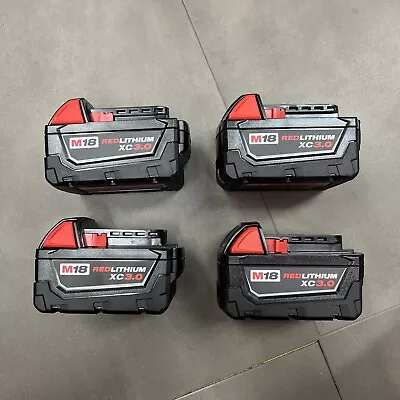 Milwaukee M18 (‎48-11-1828) 18V 3Ah Li-Ion Battery/ Lot Of 4! • $155