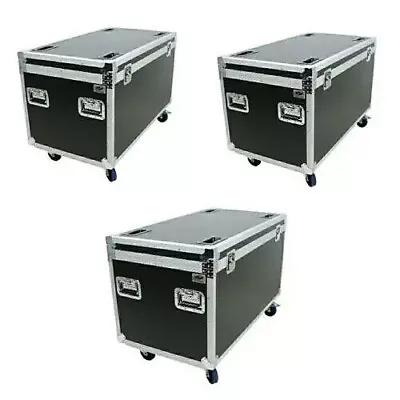 3 Trunk Cable Utility ATA Flight Road Case W/Wheels & Hard Rubber Lined • $3073.97