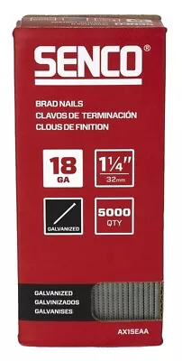 Senco AX15EAA  18-Gauge Galvanized Medium Head Brad Nail 1-1/4 In. (5000 Ct.) • $18.35